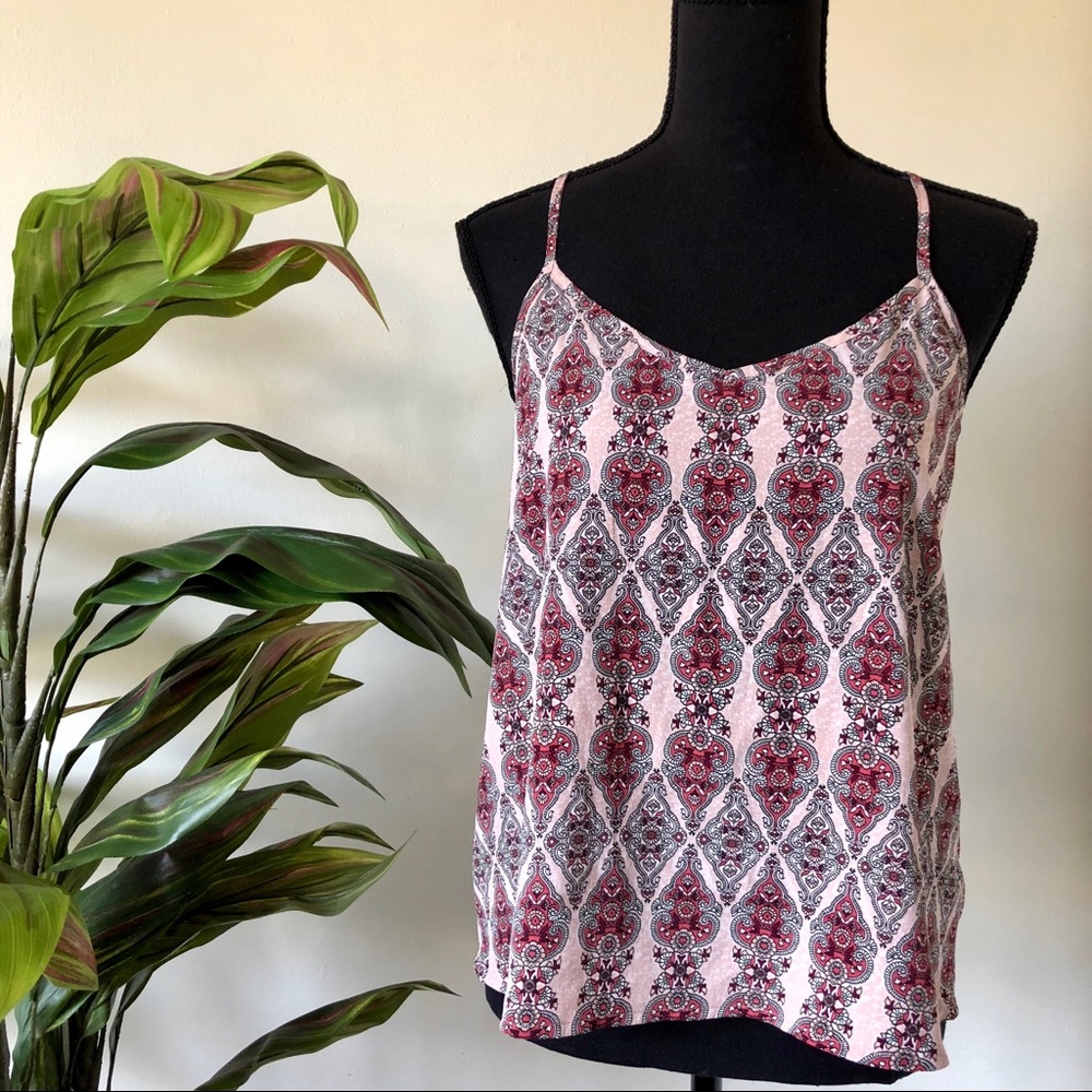 HOLLISTER Crisscross back ikat print Summer top
